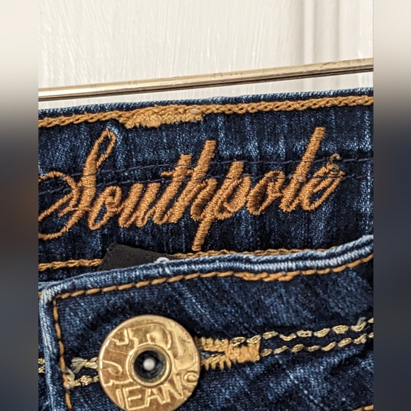 South Pole Dark Wash Cropped Jeans - Picture 4 of 7